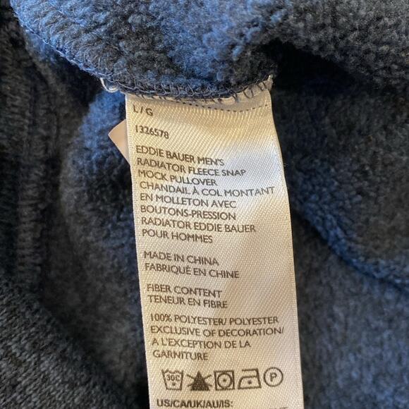 Bundle of 2 Eddie Bauer Men's Radiator Fleece Snap Front Pullover Size L - Picture 4 of 13